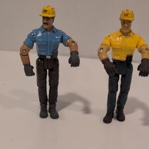 Construction Worker Action Figures - Blue and Yellow